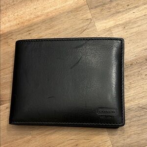 Coach Black Leather Wallet